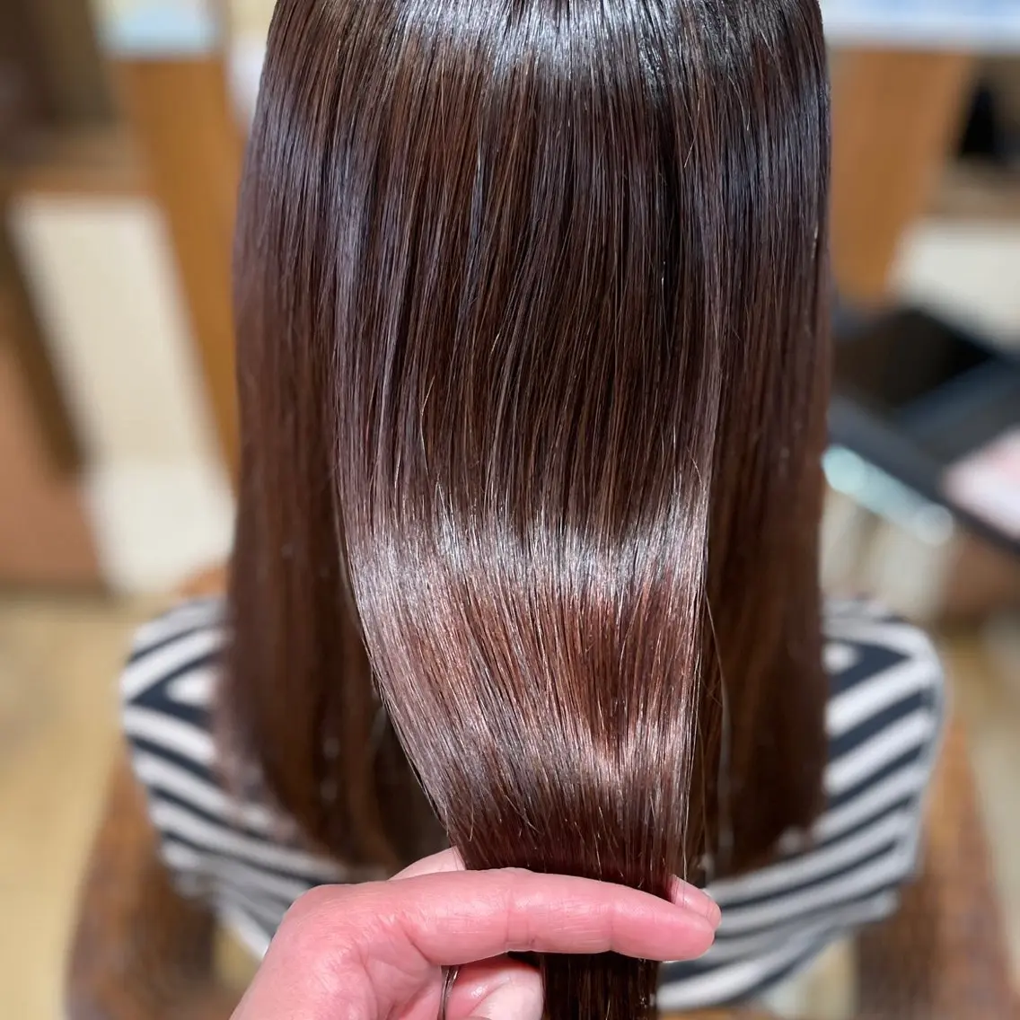 ロング 髪質改善縮毛矯正 美容師✂️山崎竜二のヘアスタイル