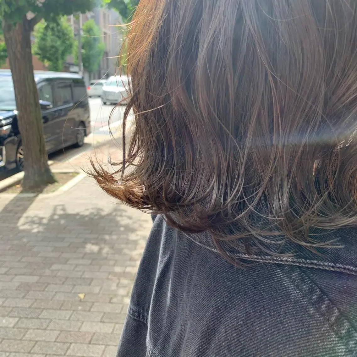 ミディアム カラー カット ヘアカラー トリートメント unique RINNEのヘアスタイル