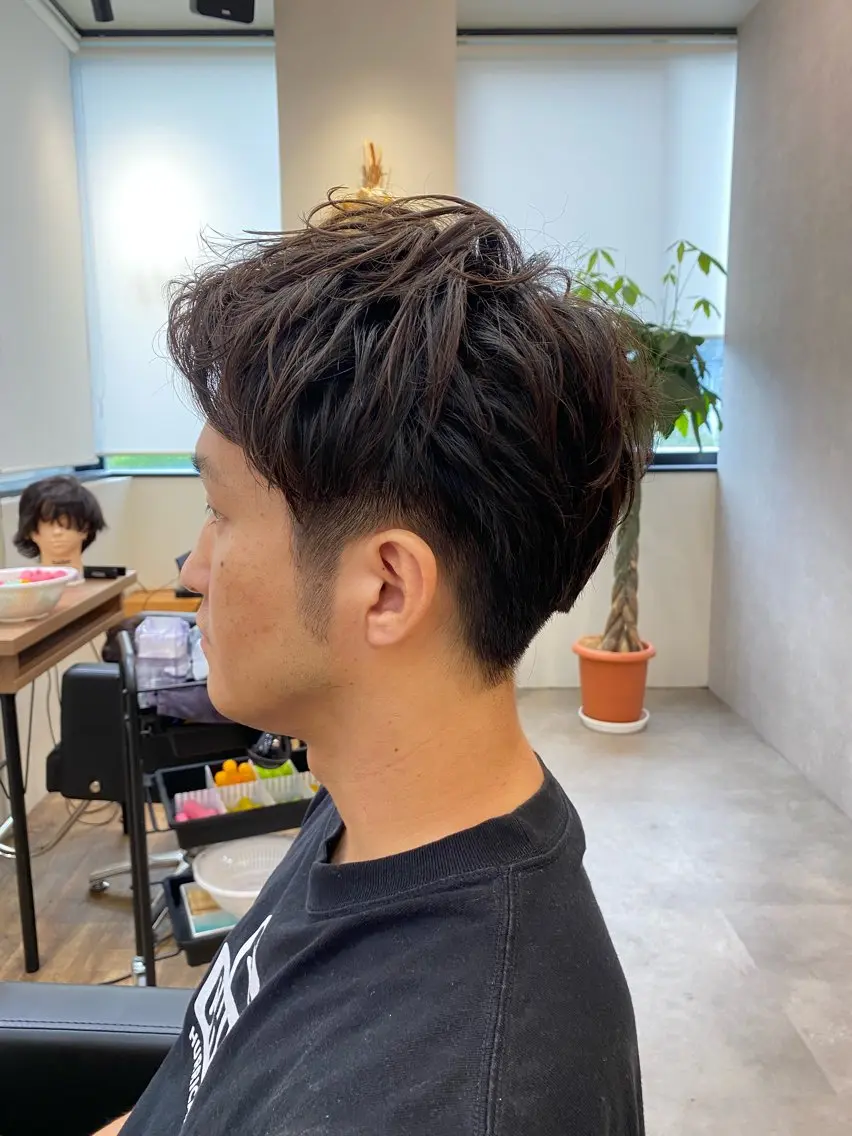 メンズ アップバング BLEACHi高崎店 /湯浅泳作のヘアスタイル