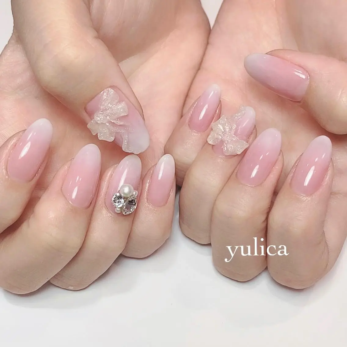 ネイル リボン yulica 【パラジェル取扱店】のネイルデザイン