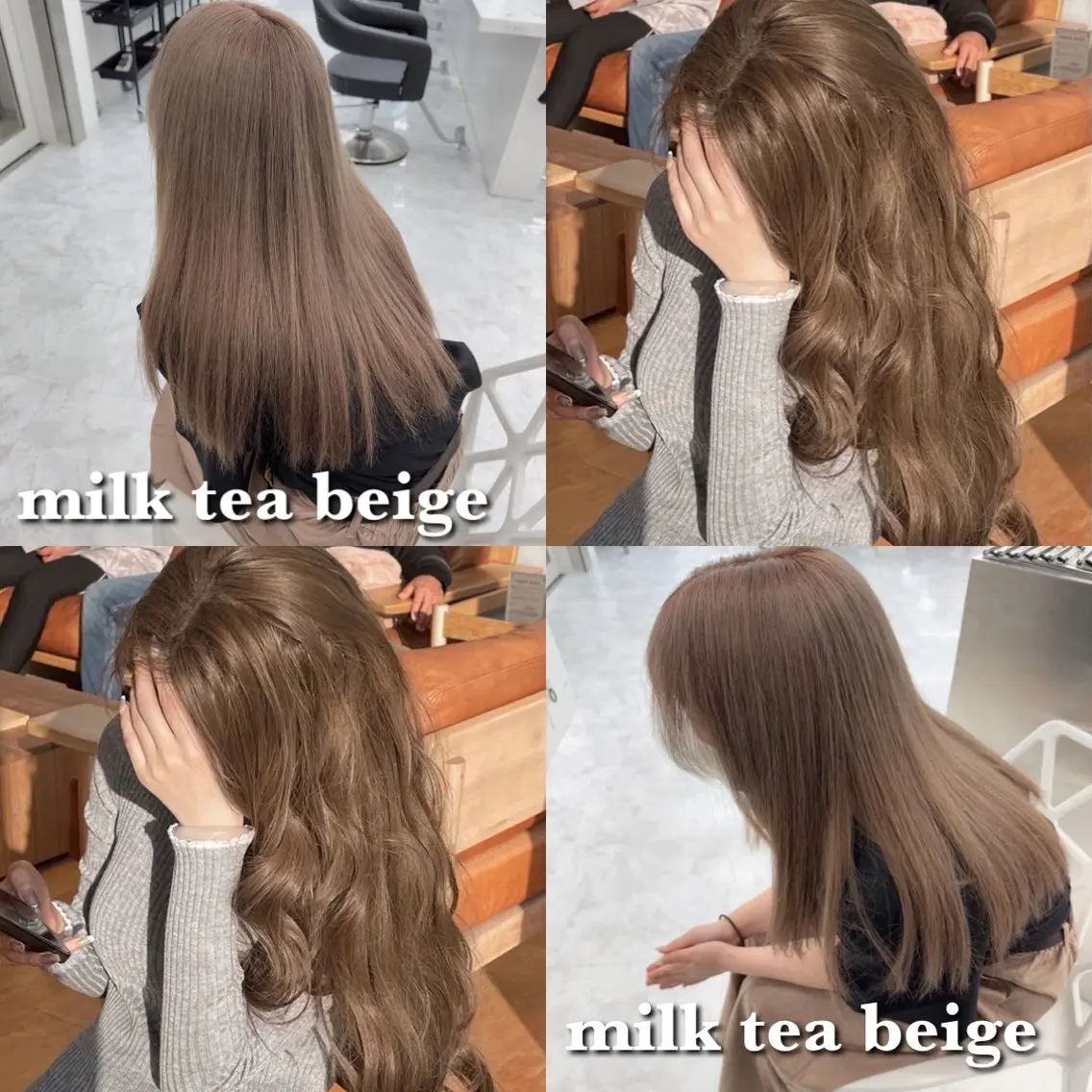 セミロング カラー ヘアカラー トリートメント ヘッドスパ ヘアセット レイヤーダブルカラー KYONのヘアスタイル