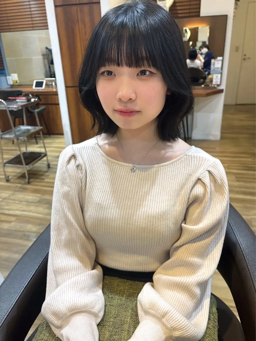 ショート カラー ボブ カット ヘアカラー レイヤーカット /透明感/千葉怜寿のヘアスタイル