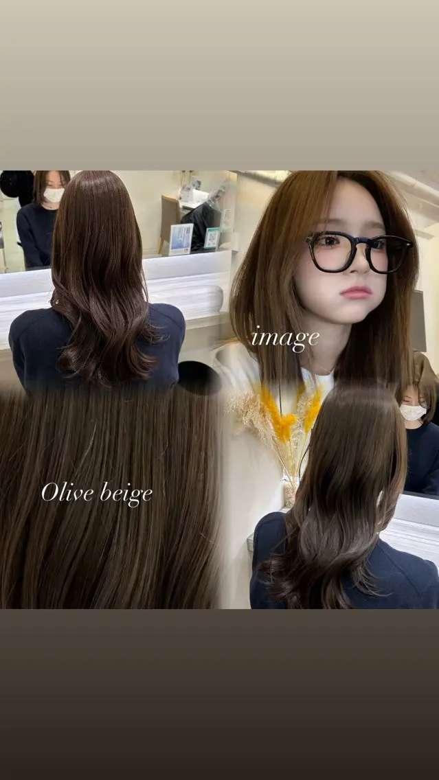 ロング ベージュカラー🤎 酸性縮毛矯正のヘアスタイル