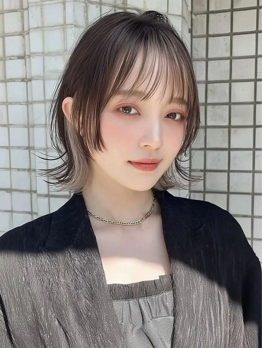 ショート カラー カット ヘアカラー 小顔・顔まわり🦋 ウルフ❤︎ ͛めいのヘアスタイル