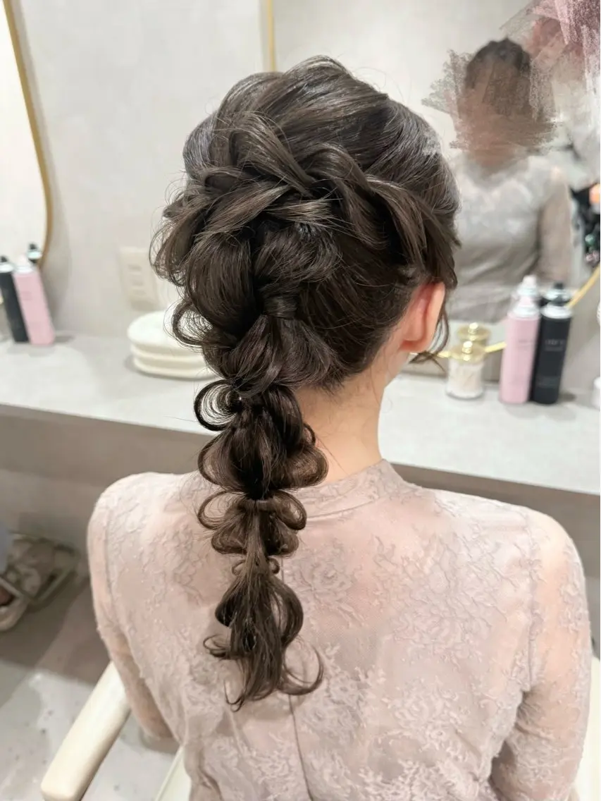 ヘアアレンジ ヘアセット セットサロンCURE 🩵あんみのヘアスタイル