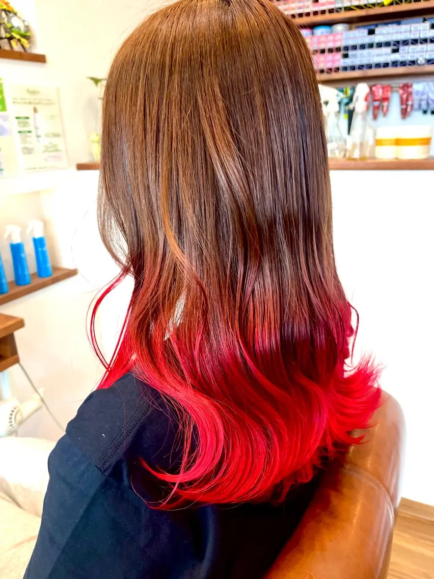 カラー グラデーションカラー ヘアカラー 心cocoro Shizukaのヘアスタイル
