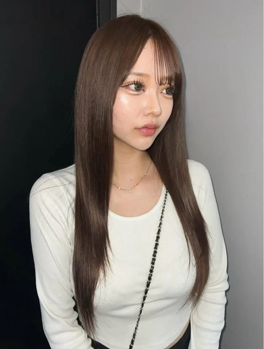 ロング ヘアカラー 田中 みなみ／メンズカットのヘアスタイル