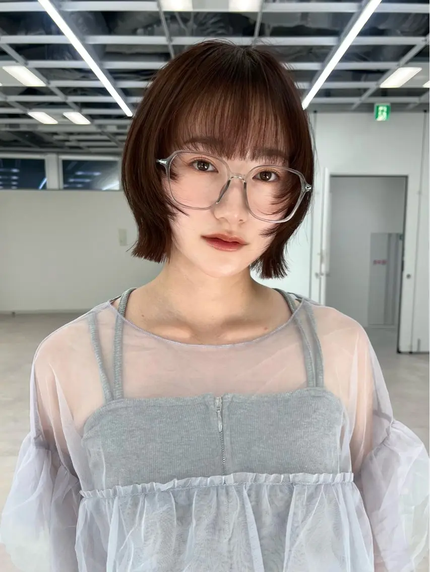 ショート カラー ウルフ🦋顔まわり ❤︎ ͛めいのヘアスタイル