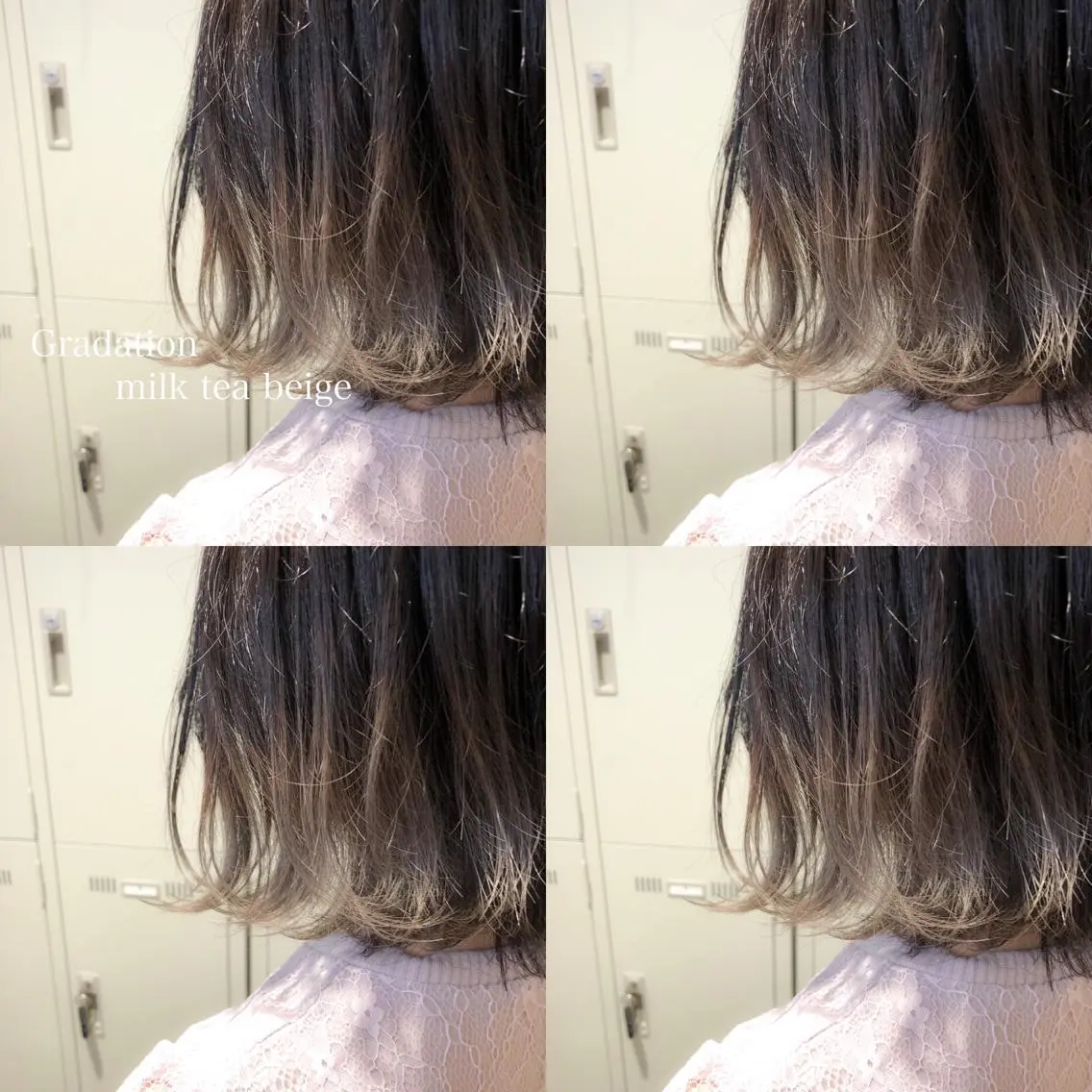 ミディアム カラー カット ヘアカラー ハイトーン×レイヤー カットTAKUMIのヘアスタイル