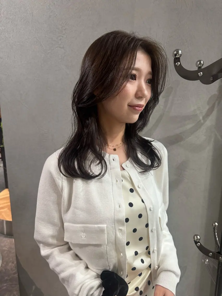 セミロング カラー パーマ メンズ カット ヘアカラー 心斎橋美容室 Junのヘアスタイル