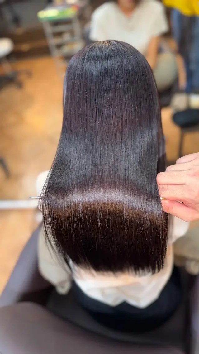 セミロング ヘアカラー トリートメント 髪質改善カラー メテオ 晟之介のヘアスタイル