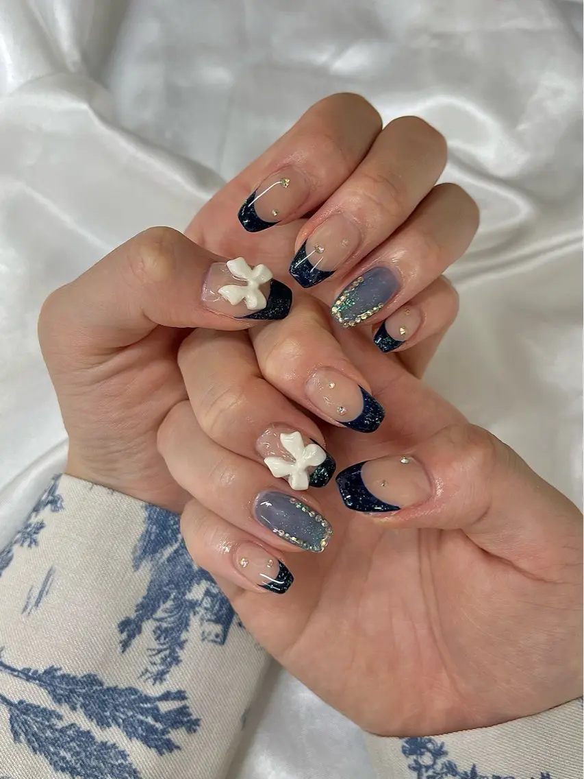 ネイル リボン ハンドネイル フットネイル Nailsalon Fave/Rinaのネイルデザイン