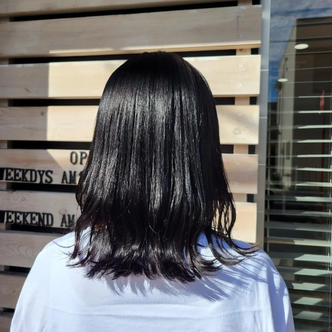 ミディアム カラー な ほのヘアスタイル