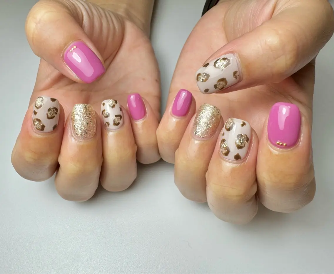 ネイル アニマル柄 ハンドネイル 白日-hakubi nail-のネイルデザイン