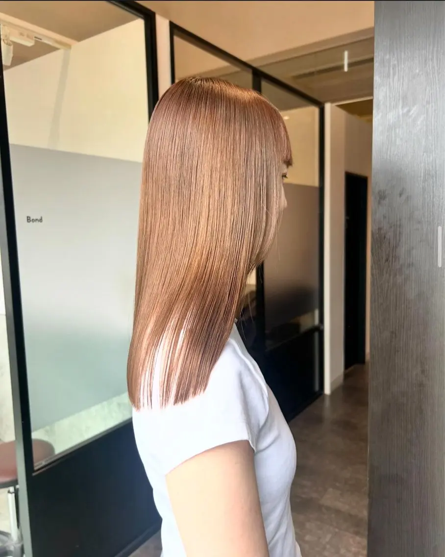 セミロング カラー パーマ ヘアアレンジ メンズ キッズ ベージュカラー ブラウンカラー ブラウンベージュ カット ヘアカラー stylist 🌸 kana.のヘアスタイル