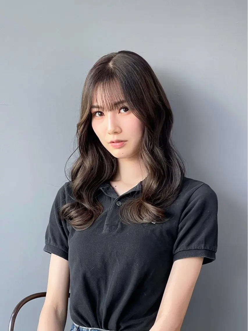 ロング カット ヘアカラー トリートメント 透明感カラー/韓国風 /清水翔太のヘアスタイル