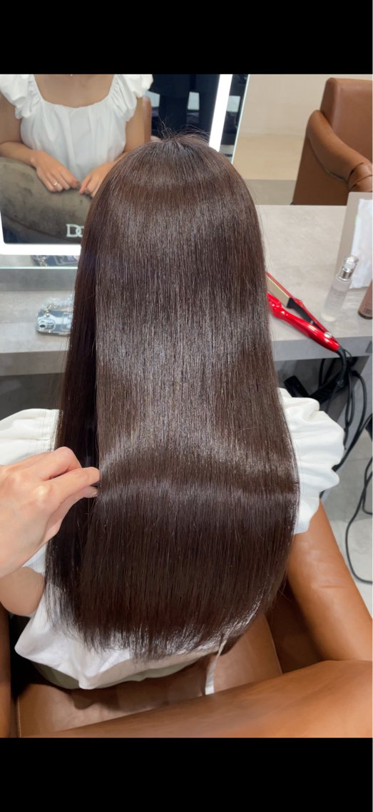 ロング ヘアカラー トリートメント Dope LIT Miyuのヘアスタイル