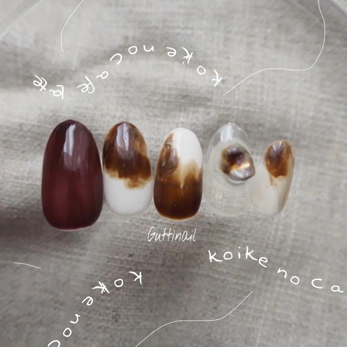 ネイル ブラウン セキグチ guttinailのネイルデザイン