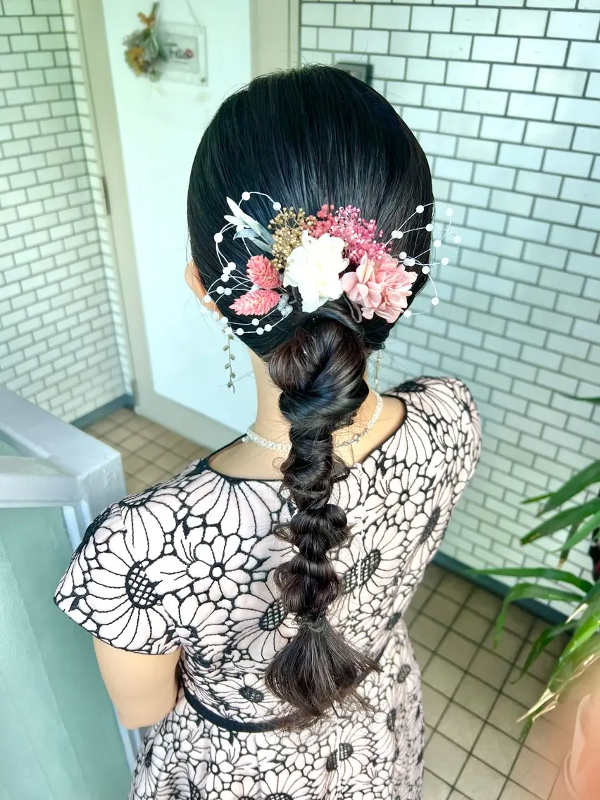 ヘアアレンジ ヘアセット 大人可愛いヘアメイク 💋🧚♀️しずかのヘアスタイル