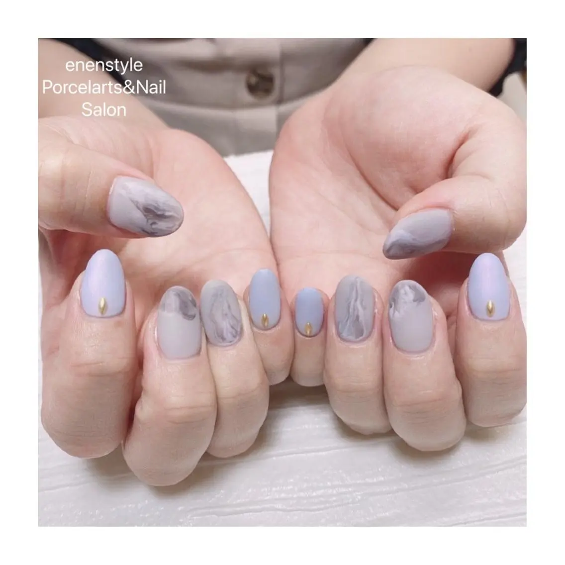 ミディアム ネイル 🐾enen style 🐾のネイルデザイン