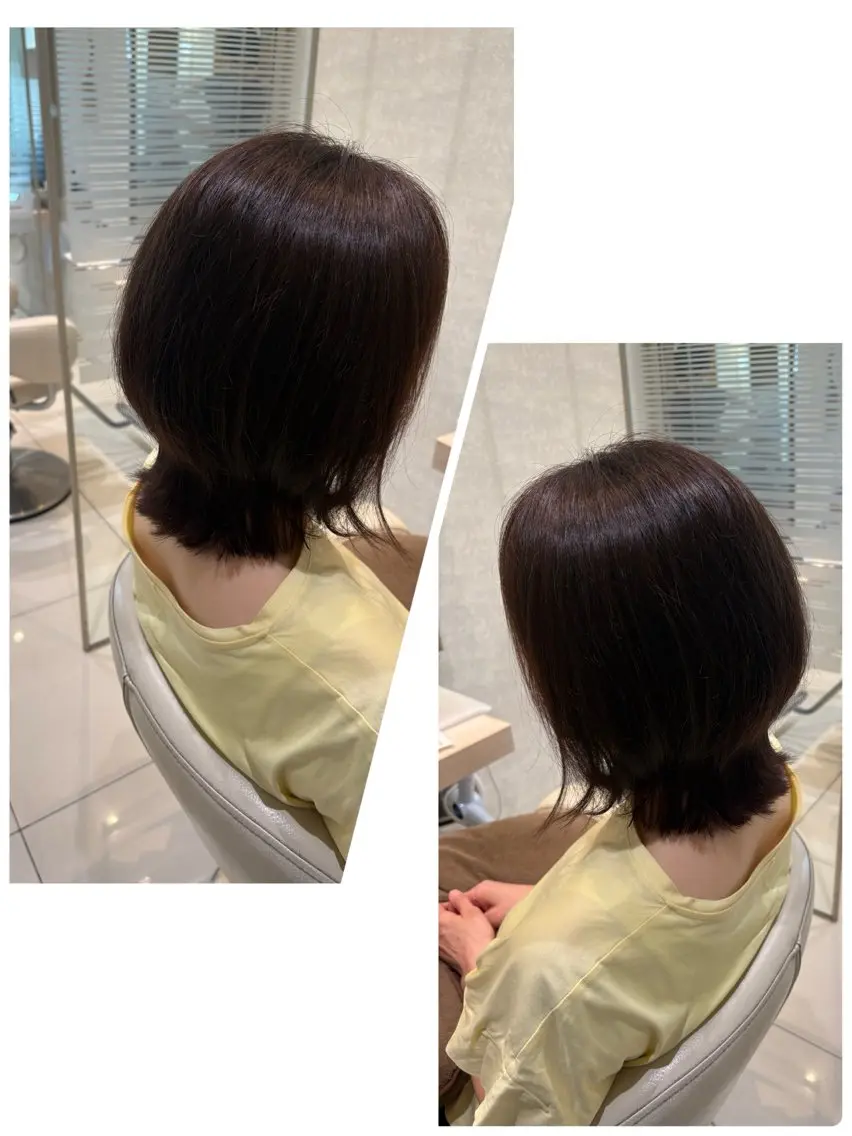 ミディアム カット トリートメント 縮毛矯正&髪質改善 西野のヘアスタイル