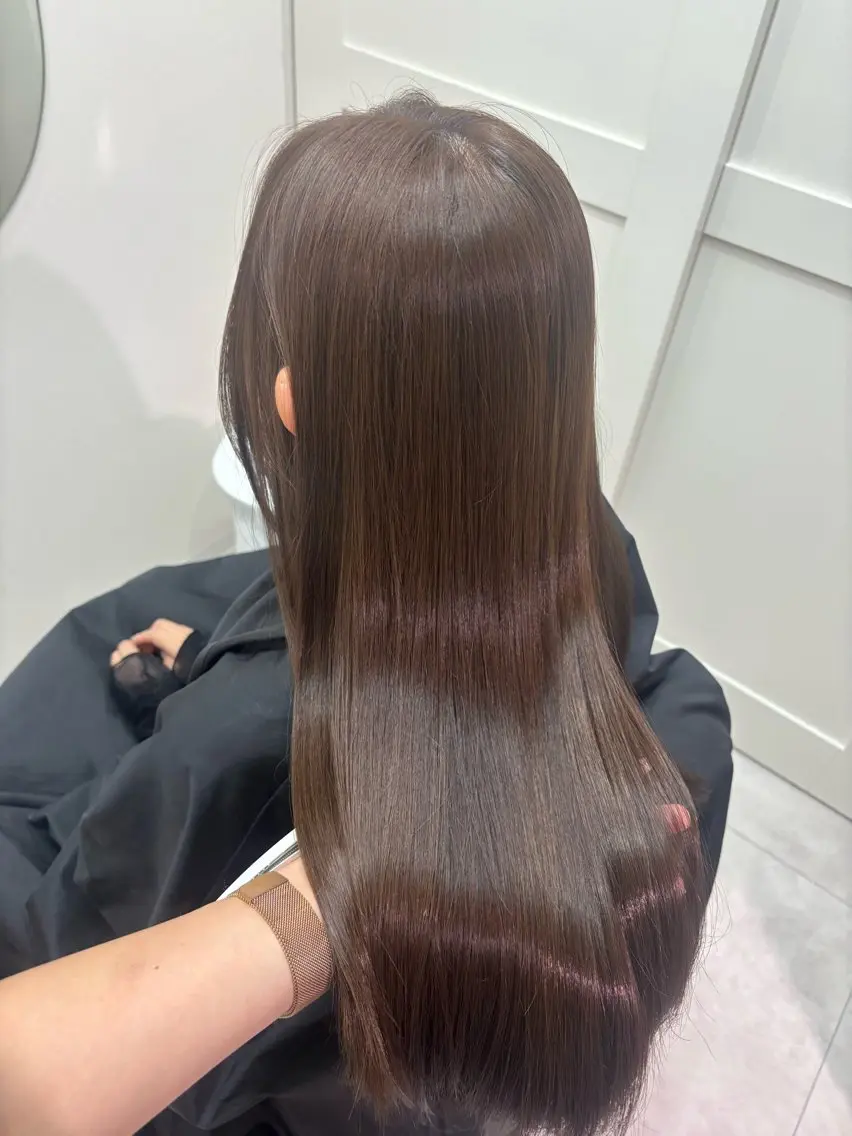 ロング カラー カット ヘアカラー トリートメント ヘッドスパ 広島/ヘアセット /ベージュ/わかなのヘアスタイル
