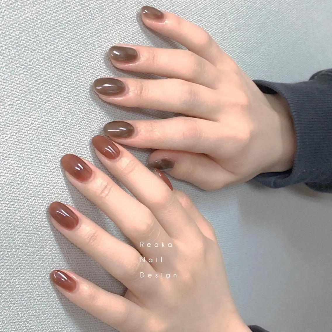 ミディアム ネイル ハンドネイル Blowe ニュアンスのネイルデザイン