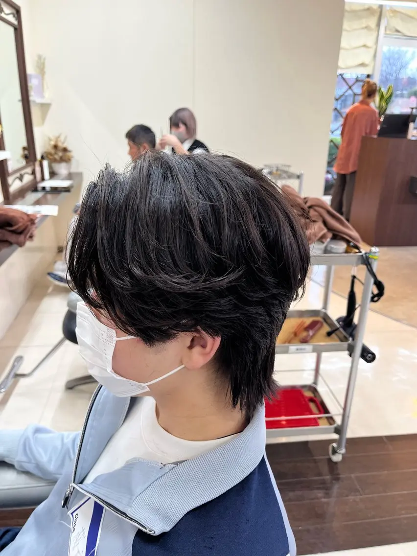 ショート メンズ センターパート メンズ韓国風 メンズウルフカット 韓国風ヘア ウルフカット 🧊メンズ特化🧊 高木航希のヘアスタイル