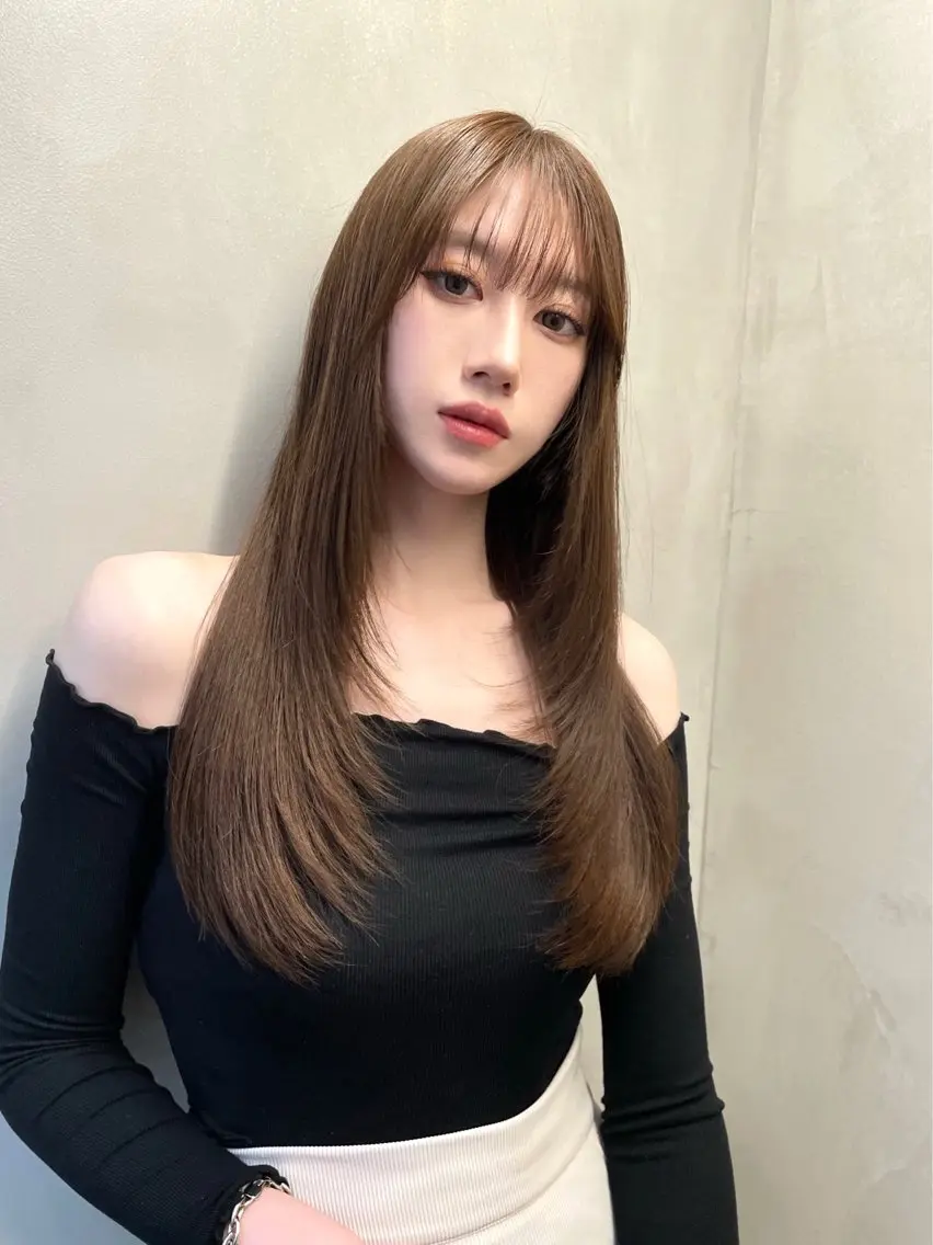 カラー 縮毛矯正ブリーチなし 🍒❤ゆうきのヘアスタイル