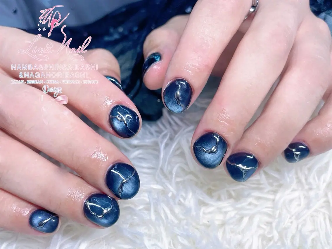 ショート ハンドネイル Linanail Nambaのマツエク・マツパデザイン