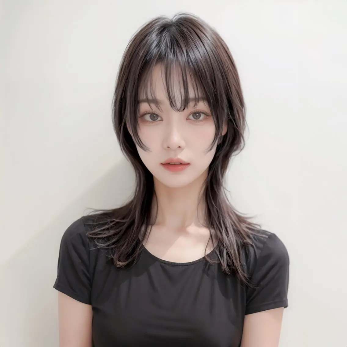 セミロング カラー 韓国レイヤー、 ショートヘア特化のヘアスタイル