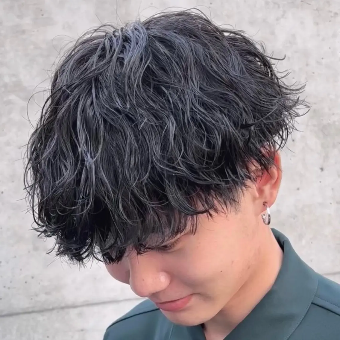 ミディアム パーマ ヘアアレンジ メンズ fifth 石川 凪のヘアスタイル
