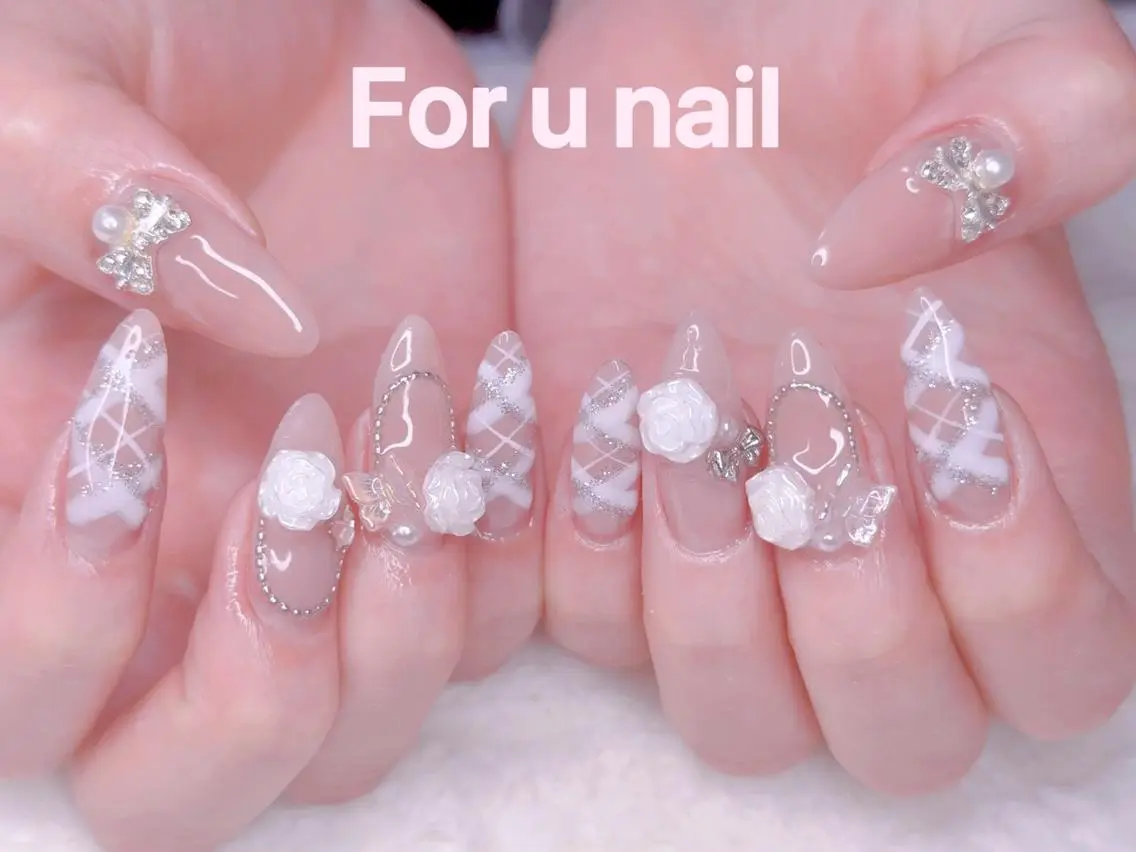 ネイル 成人式 韓国ネイル オフィスネイル ハンドネイル ハンドケア For U nail スカルプ専門店のネイルデザイン