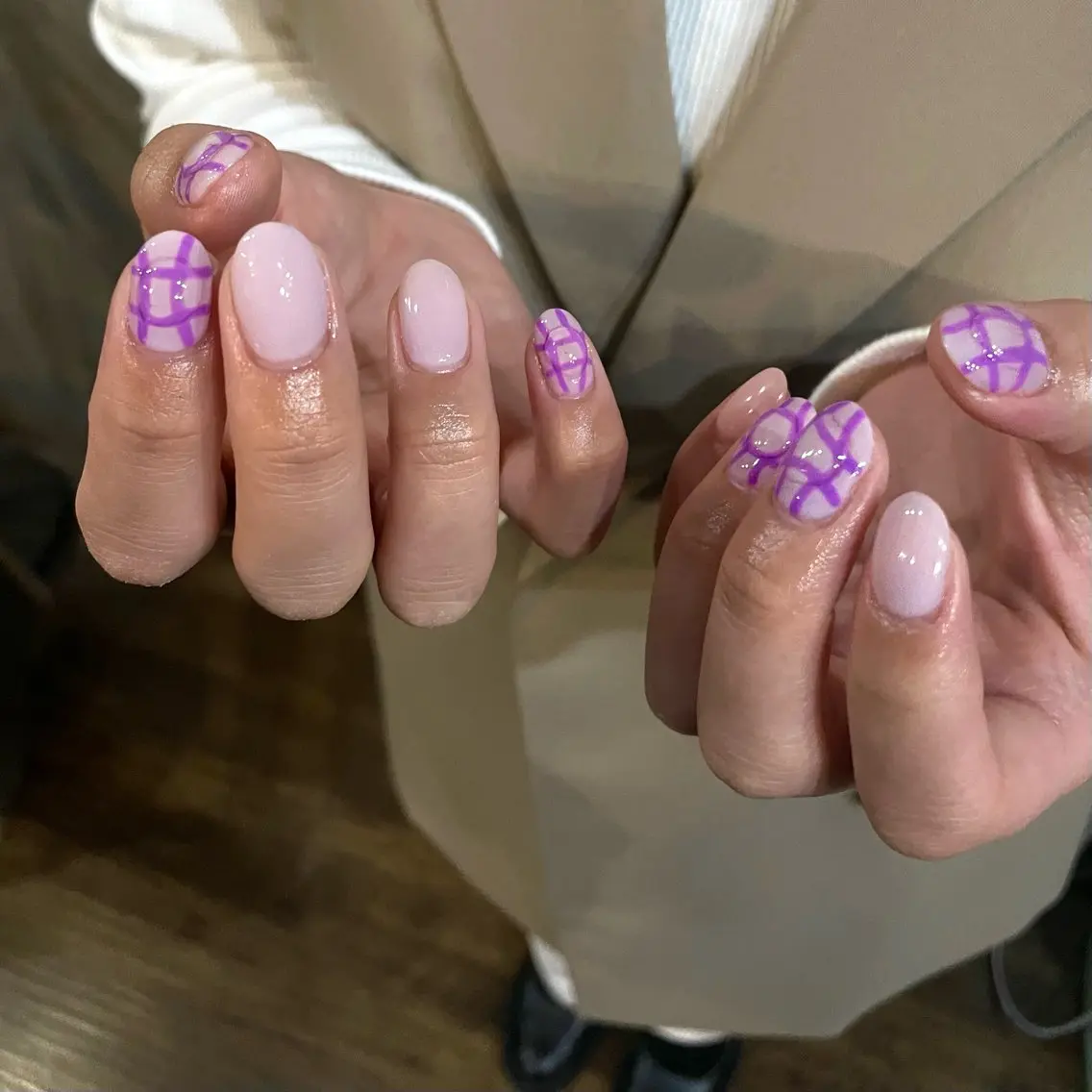 ネイル ぷっくりネイル ハンドネイル IROHA NAIL Kurumi🪽🫧のネイルデザイン