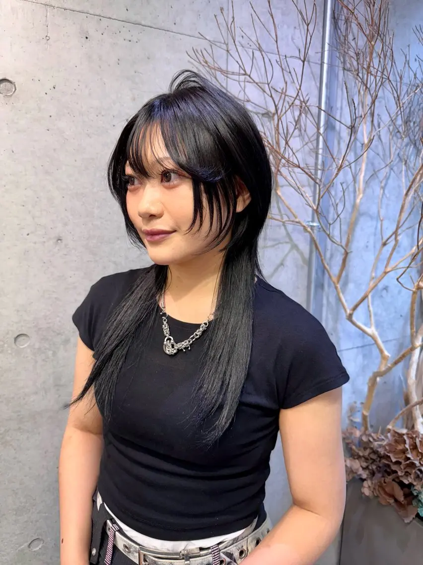 ロング カラー ヘアカラー トリートメント ヘアセット 艶カラー/レイヤー/ 顔周り/ゆな🕊️のヘアスタイル