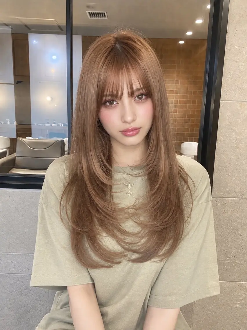 ロング カラー カット ヘアカラー トリートメント ブリーチ/レイヤー カット/ayaのヘアスタイル