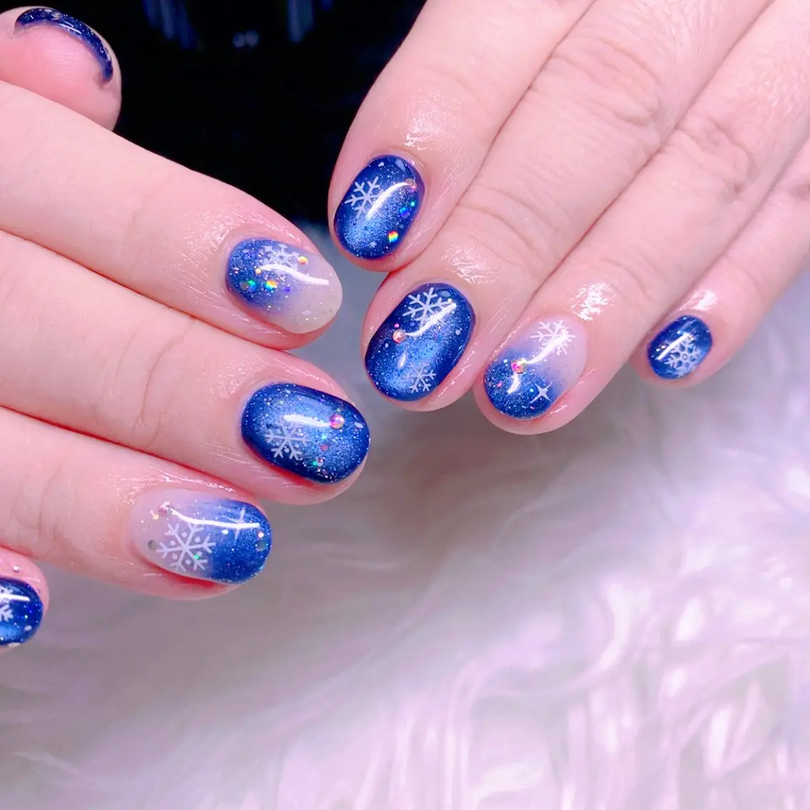 ネイル ニュアンスネイル オフィスネイル 冬ネイル ハンドネイル Nail Yunaのネイルデザイン