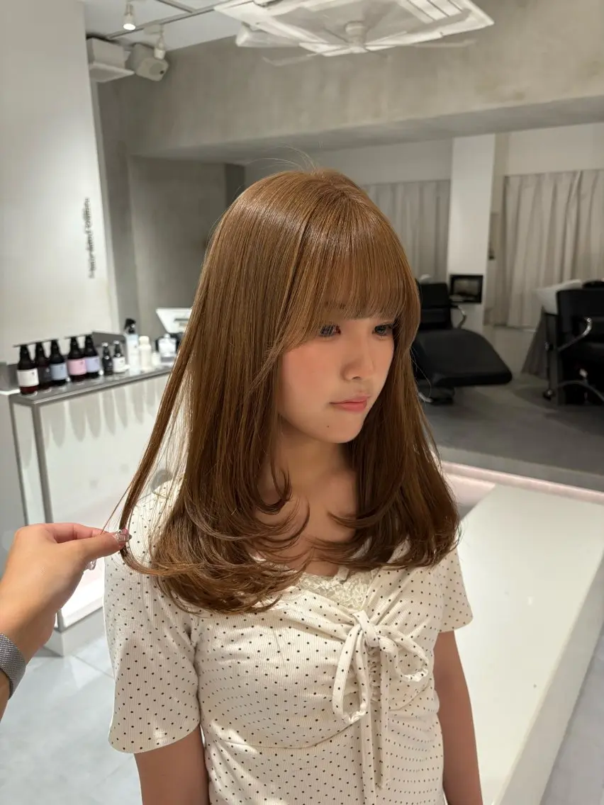 ロング カラー ヘアカラー トリートメント ヘッドスパ ヘアセット 似合わせレイヤー✨️ RIEのヘアスタイル