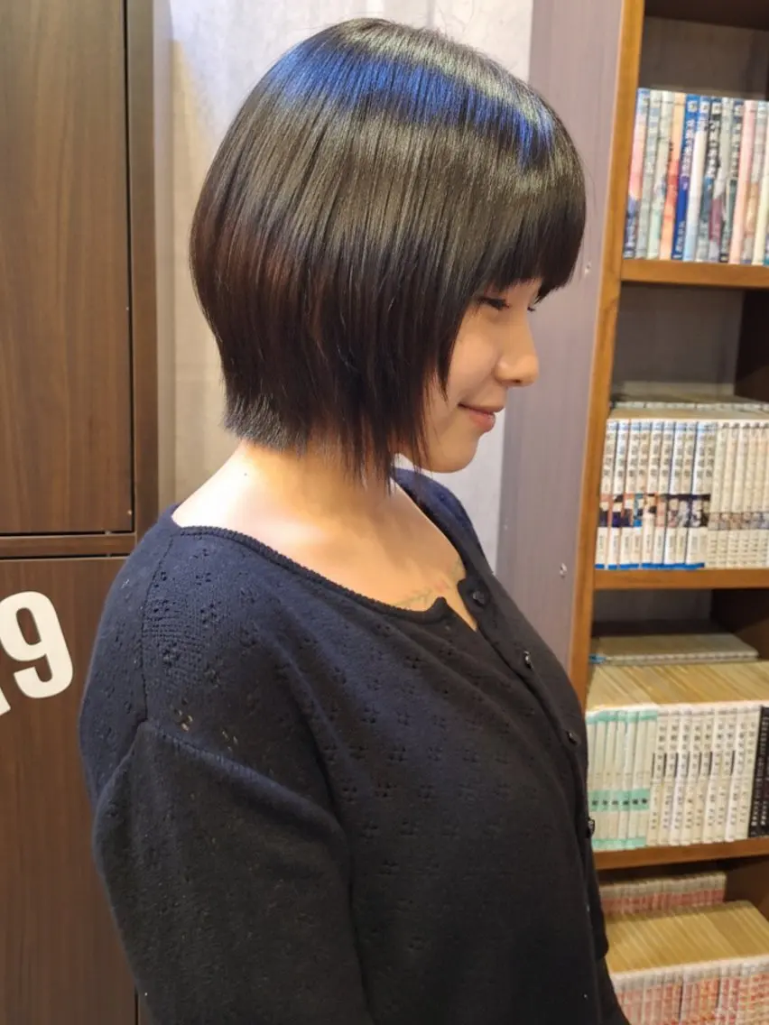 ショート ボブレイヤー ボブ レイヤーカット 船引 竜将のヘアスタイル