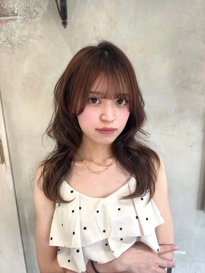 セミロング ヘアカラー 東京/艶カラー/ 透明感カラー/ユズのヘアスタイル