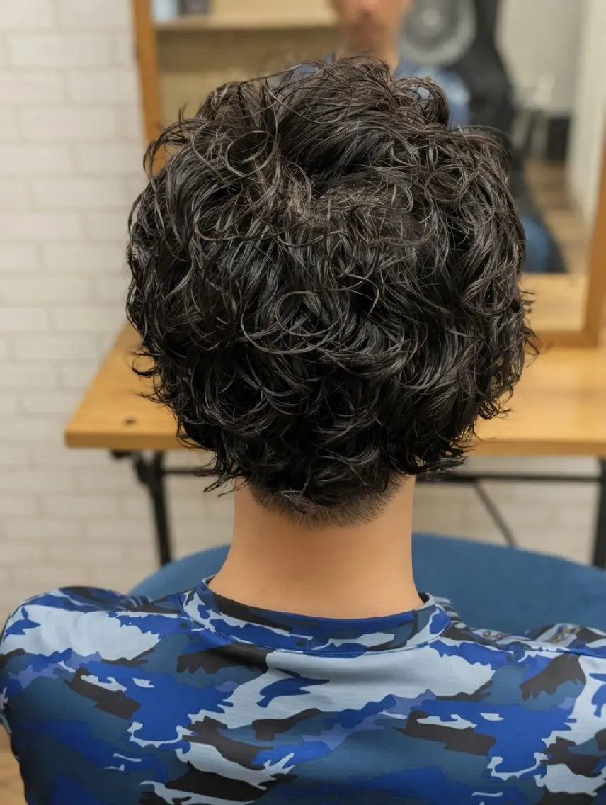 ショート パーマ ヘッドスパ 根岸 進のヘアスタイル