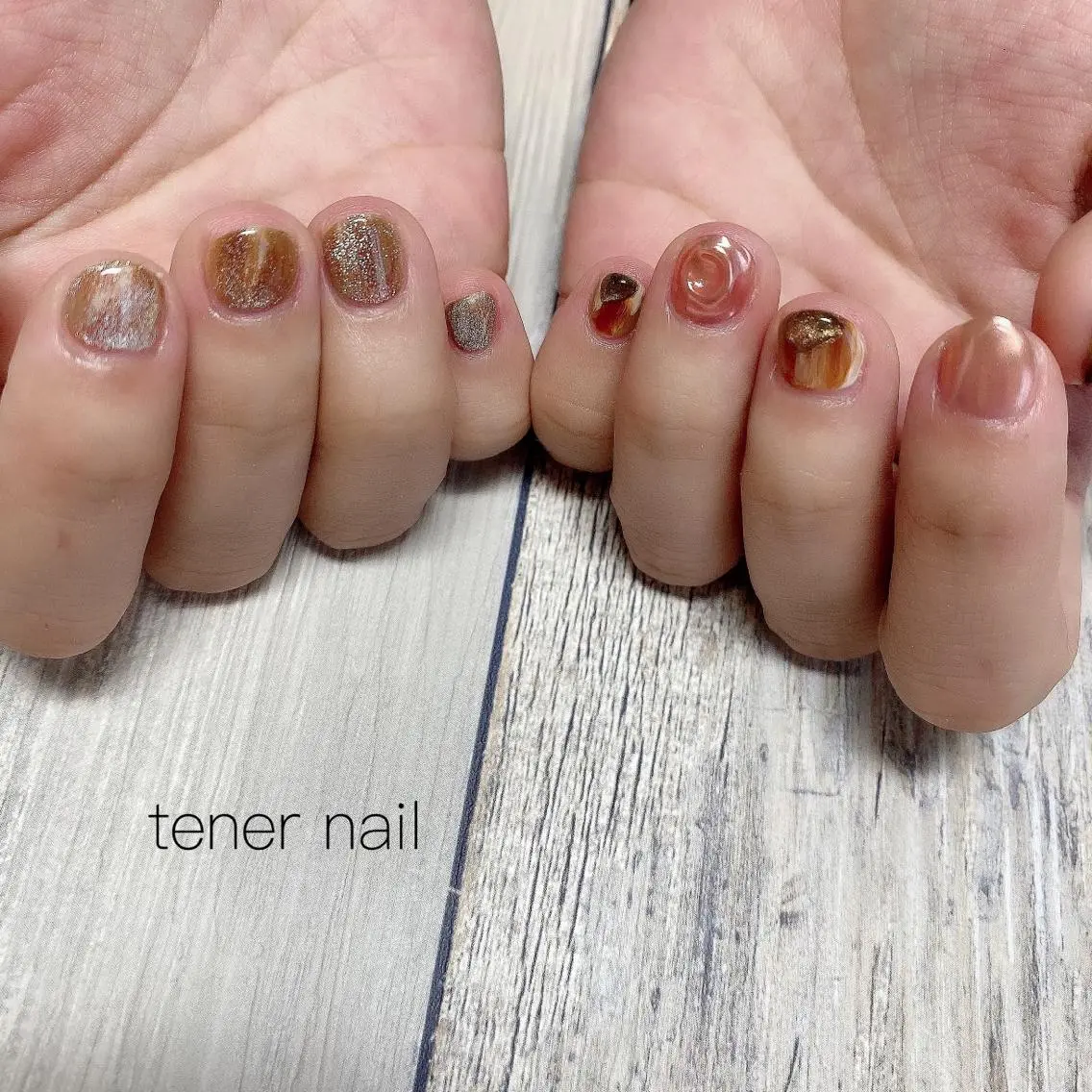 ネイル ニュアンスネイル ショートネイル テネルネイル tener nailのネイルデザイン