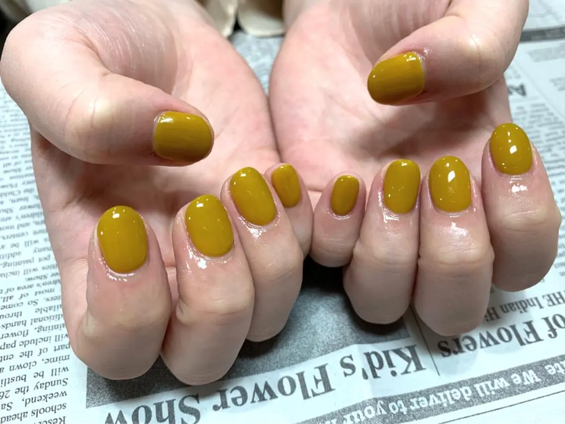 ネイル 黄色 . SHIORIのネイルデザイン