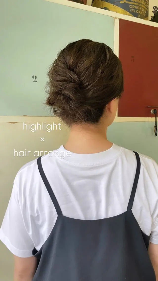 ミディアム カラー ヘアアレンジ ハイライトカラー ハイライト Sourire西大分 ☘️いけだ あおいのヘアスタイル