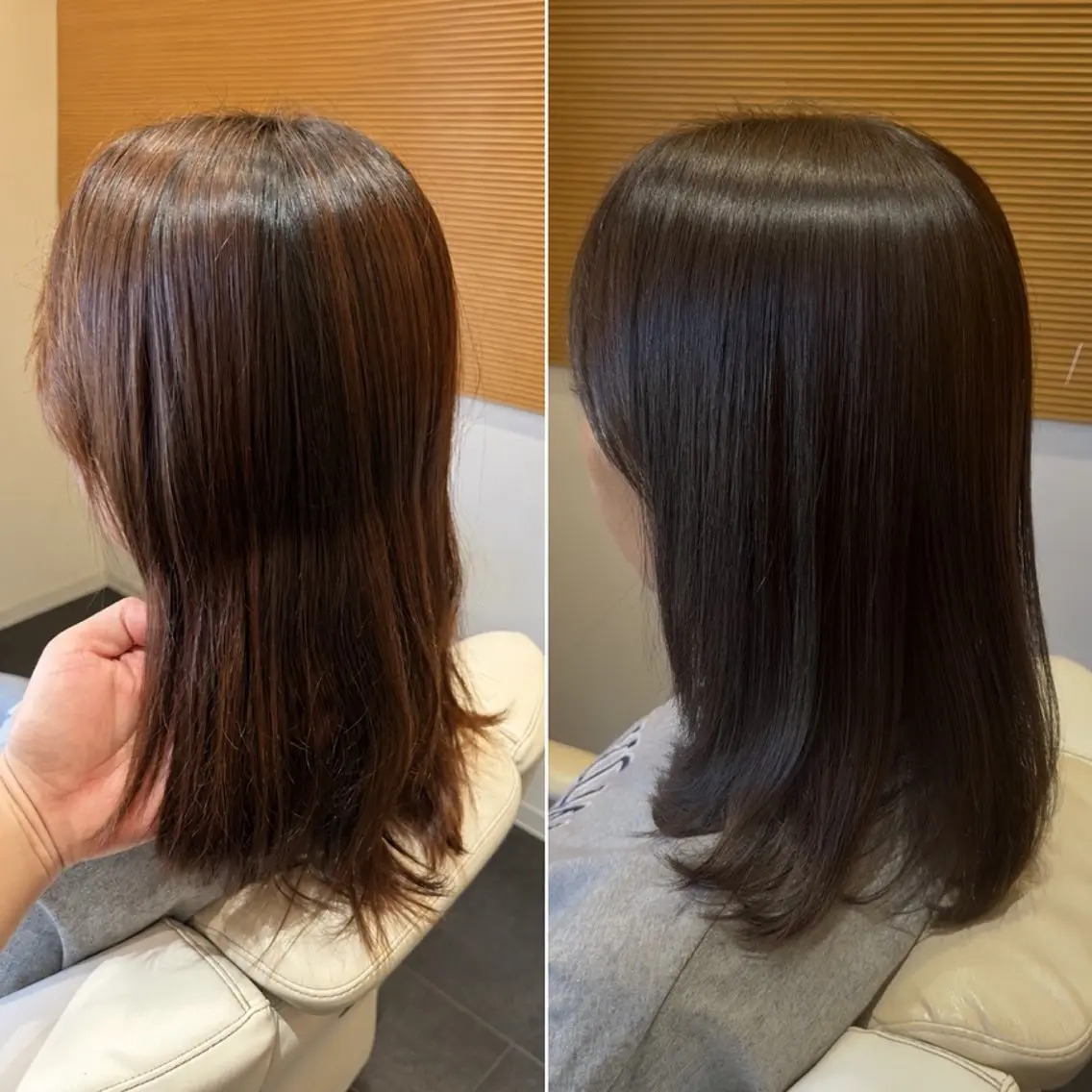 セミロング 髪質改善 縮毛矯正 トリートメント カット ヘアカラー トリートメント 美髪縮毛矯正 ✨be:up✨のヘアスタイル