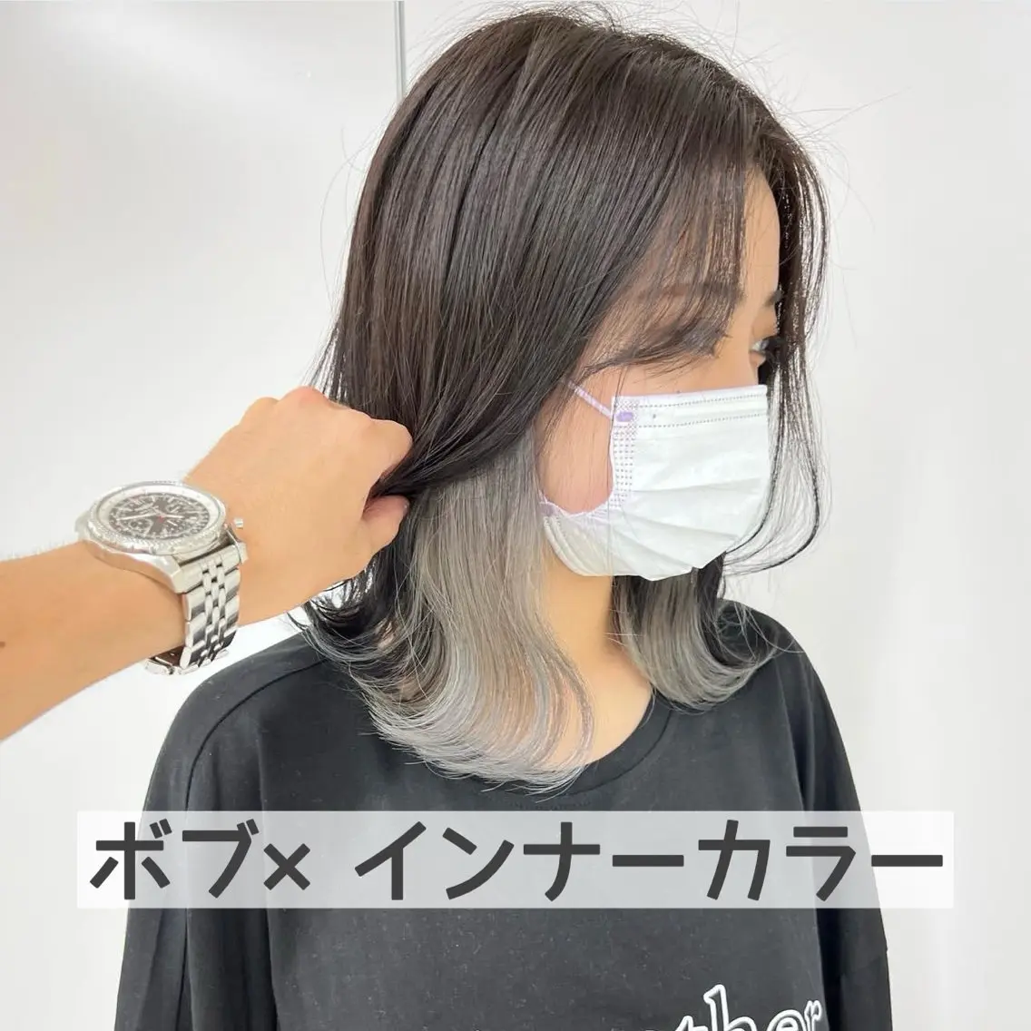 ショート カラー インナーカラー ボブ カット ヘアカラー トリートメント 縮毛矯正/艶髪/ 透明感カラー/たくまのヘアスタイル