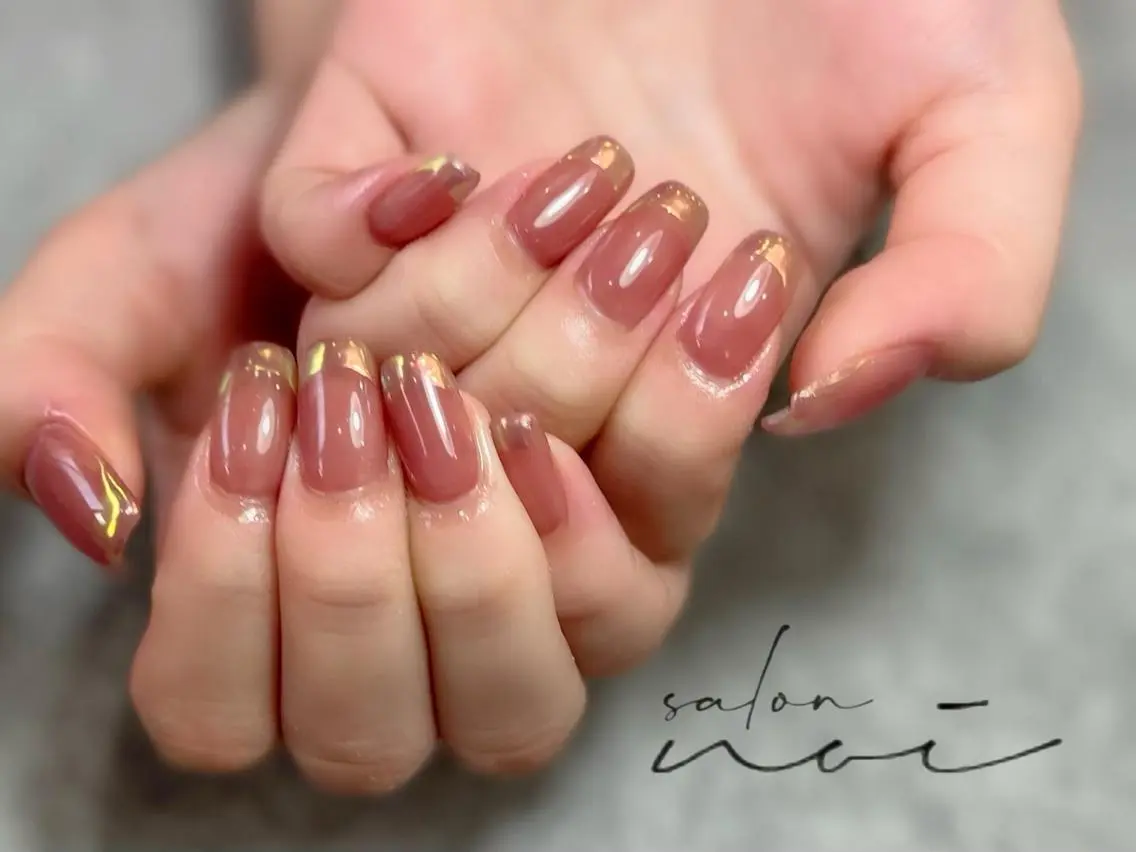 ネイル フレンチネイル ミラーネイル ハンドネイル salon noiのネイルデザイン