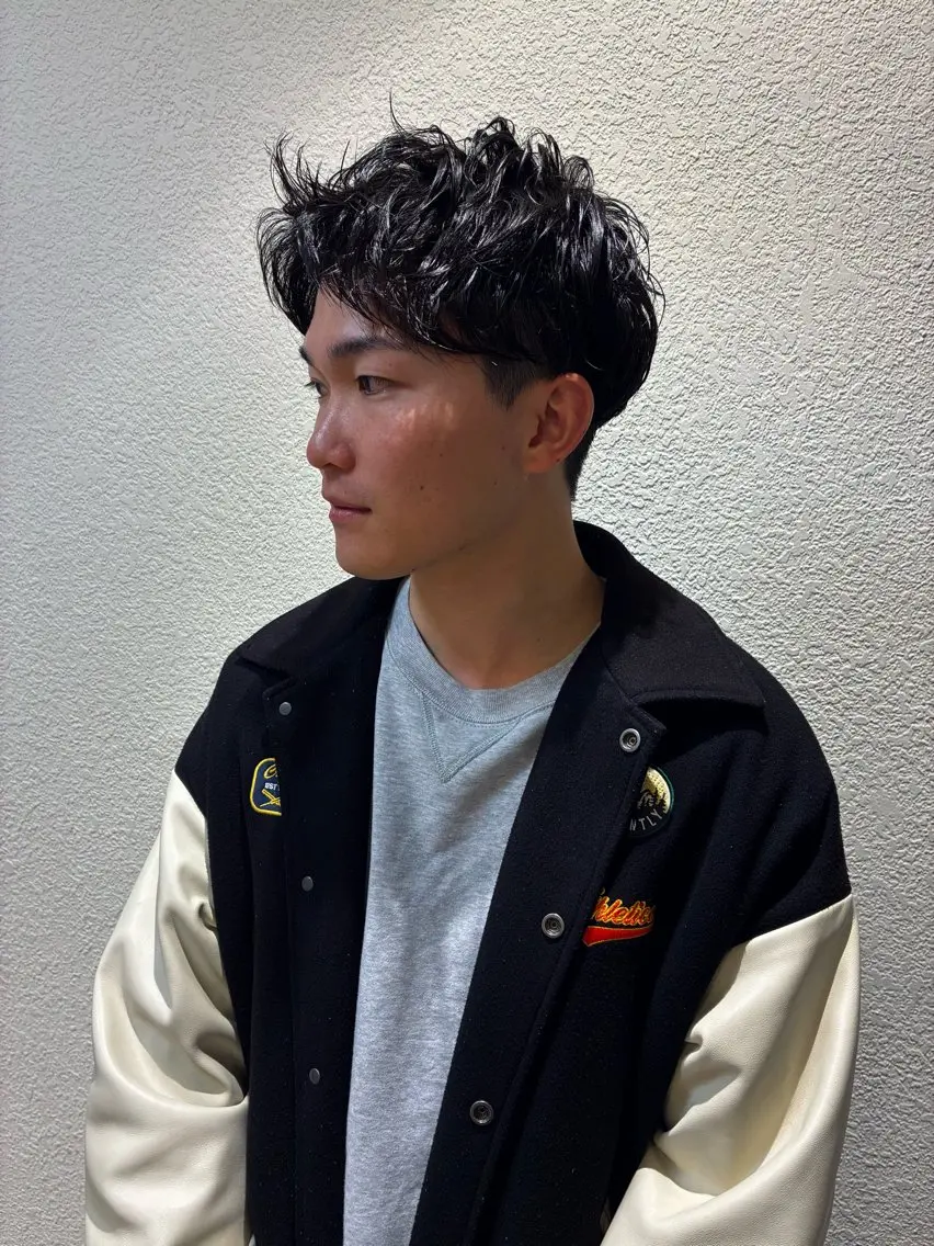 パーマ メンズ カット パーマ トリートメント 新規再来率No.1 金山/メンズパーマのヘアスタイル