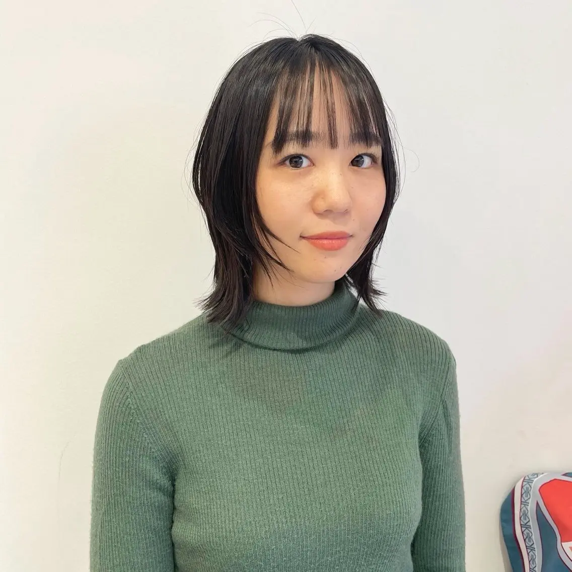 ミディアム ボブ 顔まわりレイヤー レイヤーカット 外ハネヘア カット 堀江将太朗/恵比寿/ メンズカットのヘアスタイル