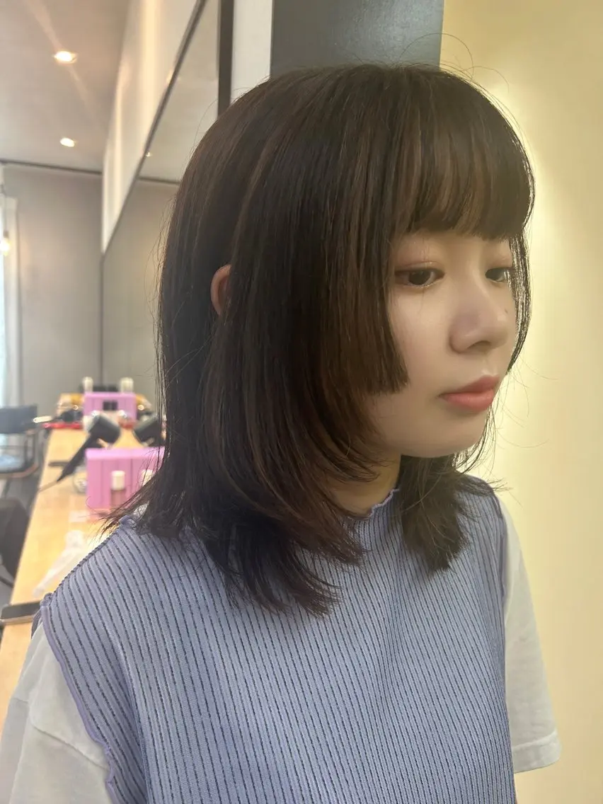 ミディアム カラー ベージュカラー インナーカラー カット ヘアカラー トリートメント hubhair レイヤー/透明感のヘアスタイル